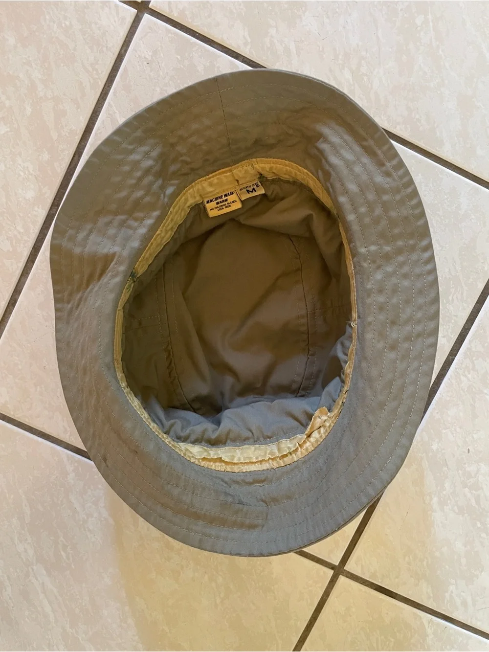 Vintage Mighty-Mac Khaki Bucket Hat with Trim Size M Made in USA